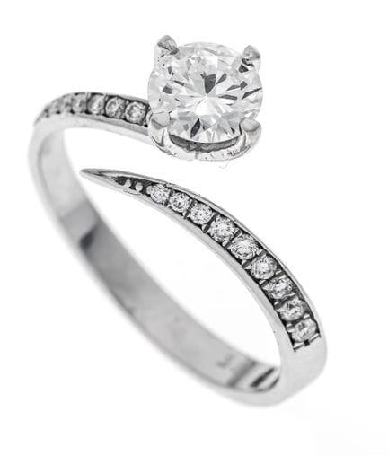 Bague à brillant de conception ouverte, WG 585/000