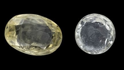 Lote de 2 zafiros amarillos, de 5,15 ct y 3,65 ct,