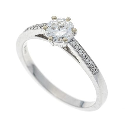 Anillo con diamante brillante WG 585/000 con un di