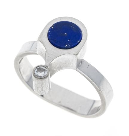 Bague design en lapis-lazuli et diamant WG 585/000