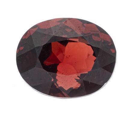 Granate de 5,59 ct, talla ovalada, de color rojo i