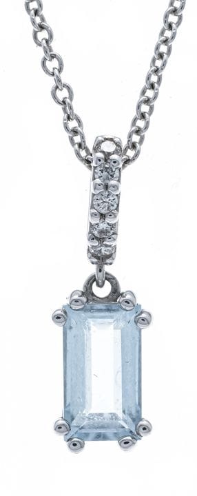 Pendentif en topaze bleue WG 375/000, composé d'un