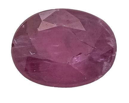Rubí de 0,54 ct, talla ovalada, de un rojo intenso