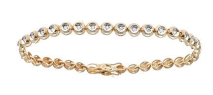 Bracelet GG 585/000 serti de 37 brillants, totalis