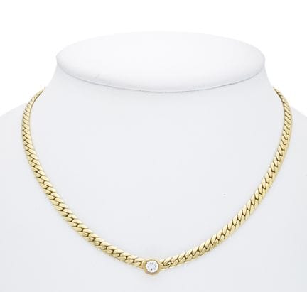 Collar con un brillante solitario GG 585/000, cade