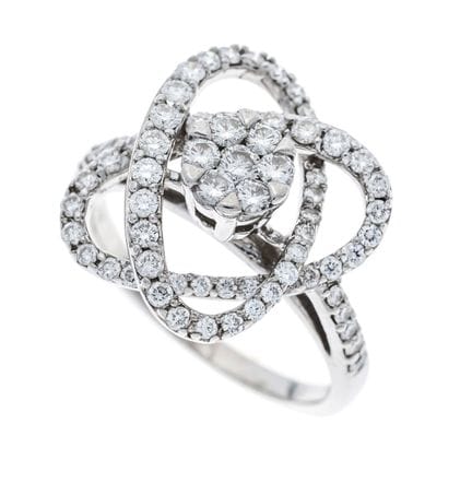 Bague « nœud » en diamants WG 750/000 sertie de di