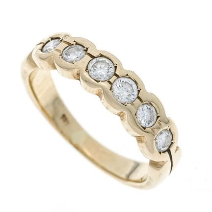 Bague Rivière Brillant GG 585/000 avec 6 brillants