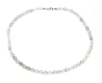 Green Amethyst Necklace with a 925/000 silver lobs