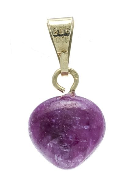 Pendentif cœur en rubis GG 585/000 avec un rubis e
