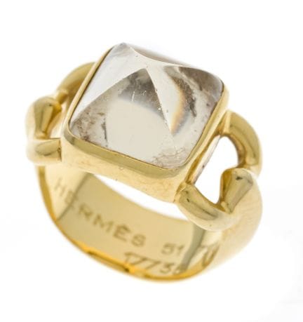 Quartz ring GG 750/000 featuring an 11-mm quartz s