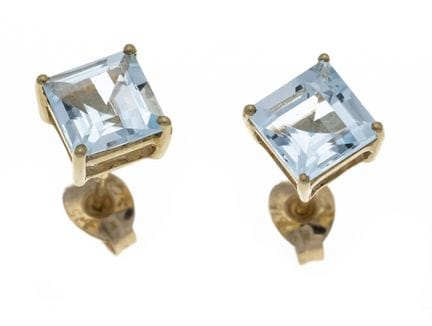 Pendientes de topacio azul GG 375/000 con 2 topaci