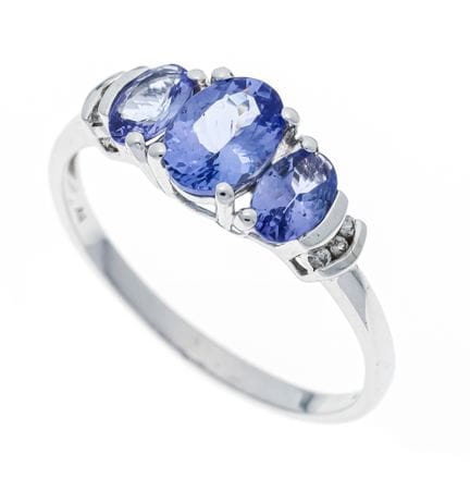 Bague Harry Ivens en tanzanite WG 375/000, sertie 