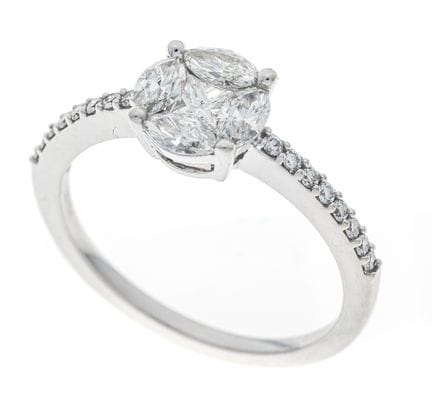 Anillo de diamantes WG 750/000 con un diamante tal