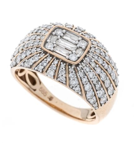 Brilliant-cut diamond ring RG 585/000 with 5 bague