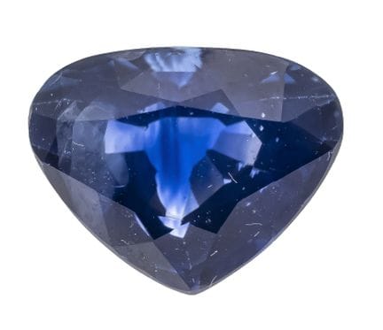 Zafiro de 3,30 ct, talla en gota, de un delicado a