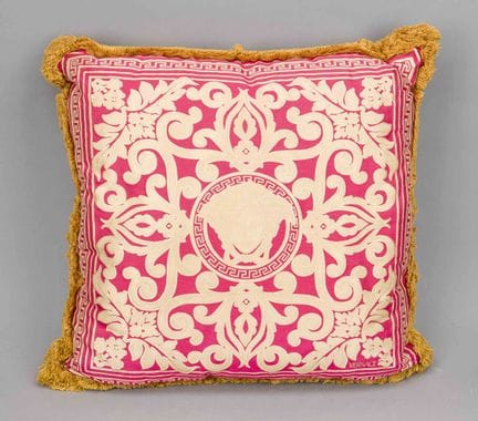 Versace, cuscino decorativo reversibile, tessuto m