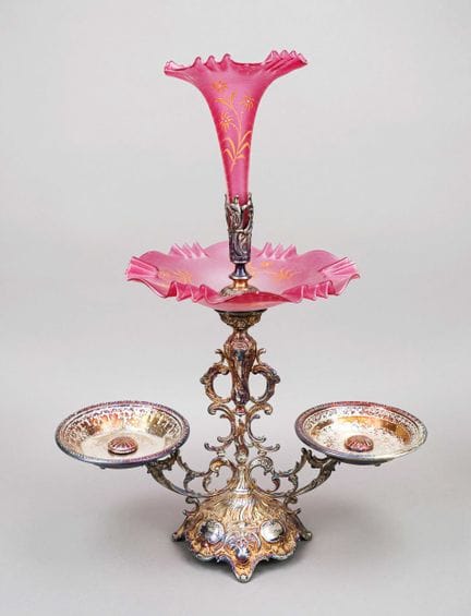 Grande centrotavola, tedesco, 1900 circa, sigla: W