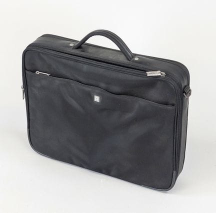Aigner, Lightweight Luggage Line Laptop Bag, black
