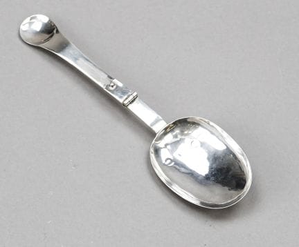 Cucchiaio pieghevole tedesco, 1700 circa, BZ: Nori
