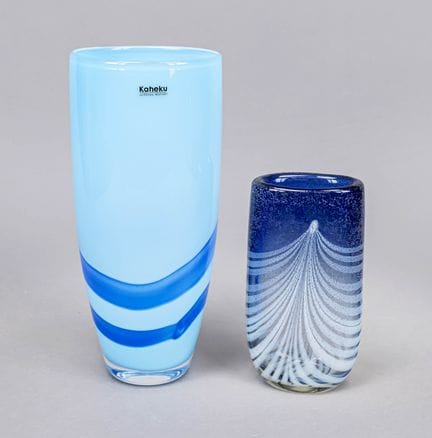 Deux vases, fin du 20e s., formes et tailles diffé