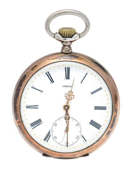Orologio da tasca da uomo Omega a cassa aperta, ar