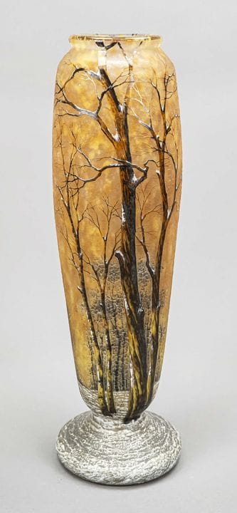 Grand vase, France, vers 1920, Daum Nancy, base ro