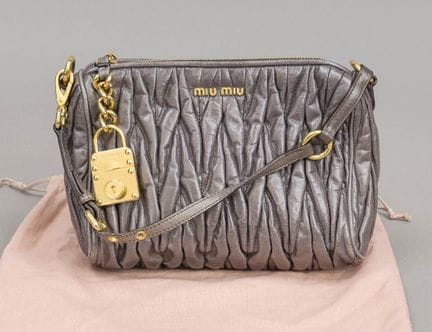 Miu Miu, pochette Matelassé Nappa Lux Charm, pelle