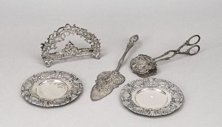 Set di cinque pezzi, tedesco, XX secolo, argento 8