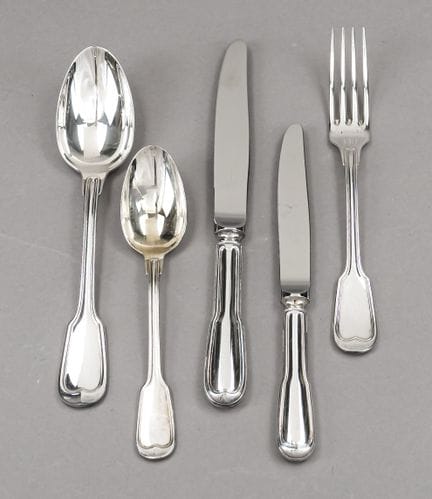 Set di posate residuo, 18 pezzi, Francia, XX secol