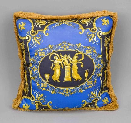 Versace, cuscino decorativo reversibile, tessuto m