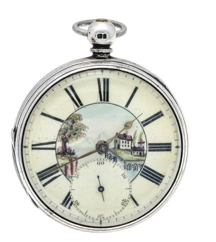 Orologio da tasca da uomo in argento, 1820 circa, 