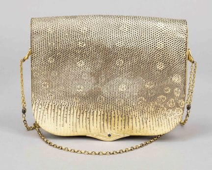 Cartier, borsa da sera vintage, pelle di lucertola