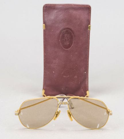 Cartier, occhiali da sole, montatura sottile in me