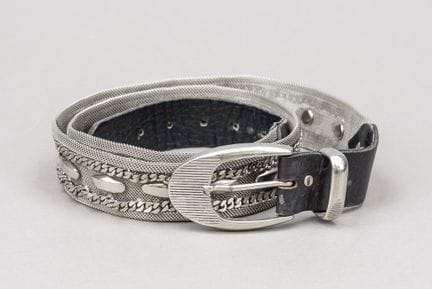 Nanni, cintura vintage, tessuto metallico pesante 