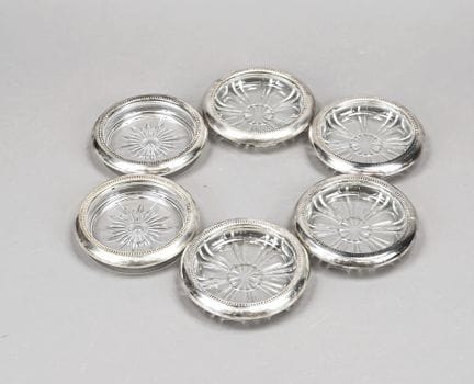 Six dessous-de-verre à montage sur le bord, Italie