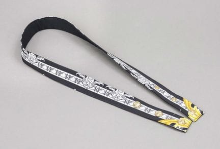 Versace, cintura, tessuto con stampa policroma, 3 