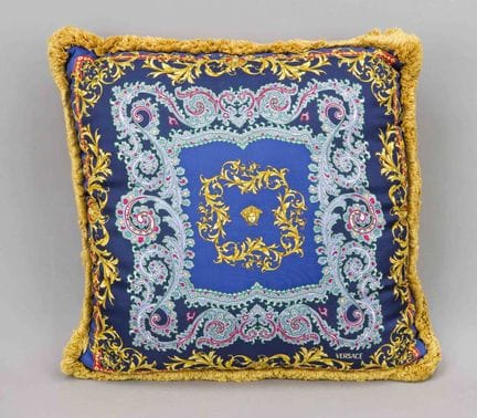 Versace, cuscino decorativo reversibile, tessuto m