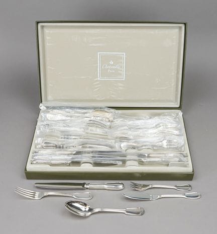 Set di posate di fine serie, 30 pezzi, Francia, XX