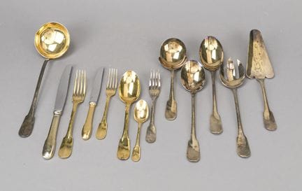 Set di posate residuo, 42 pezzi, Francia, seconda 