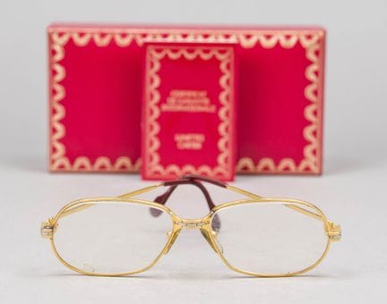 Cartier, occhiali da lettura, montatura sottile in