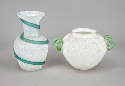 Deux vases, Murano, 2e moitié du XXe siècle, « a s
