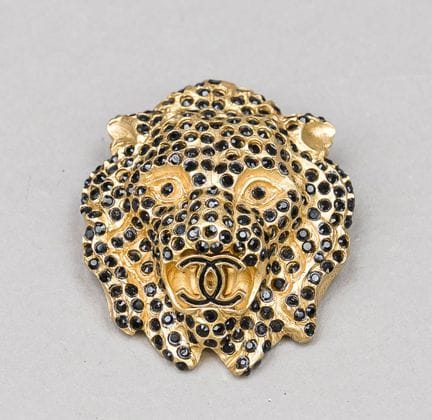 Chanel, Vintage Anhänger-Brosche, gemarkt, goldfar