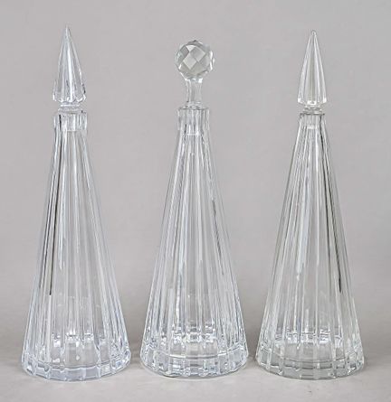 Trois carafes, Belgique, 2e moitié du XXe siècle, 