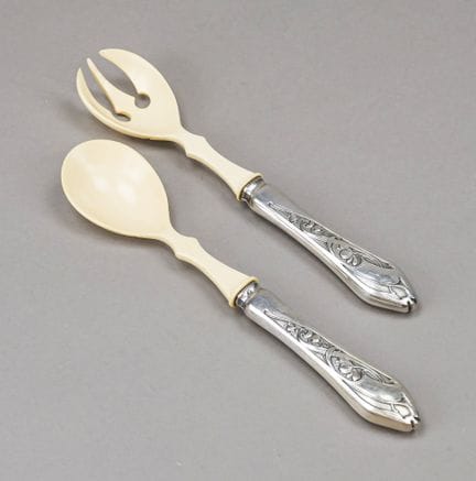 Set di posate da insalata in stile Art Nouveau com