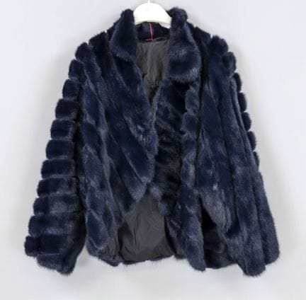 Veste courte en fourrure vintage, vison teint en b