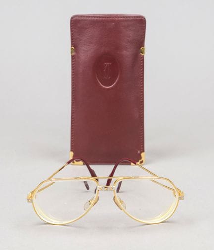 Cartier, occhiali da lettura, montatura sottile in