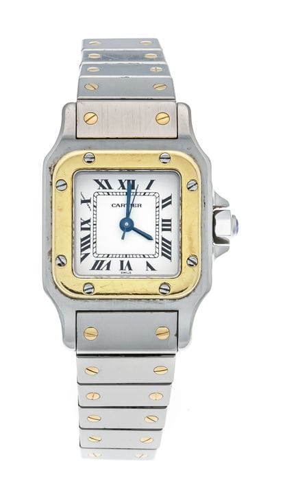 Cartier Santos Galbee’, acciaio e oro, automatico,