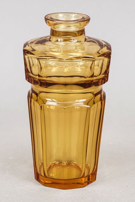 Vase, Moser, XXe siècle, socle polygonal, corps co