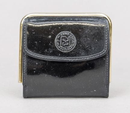 Fendi, piccolo portafoglio vintage, pelle vernicia