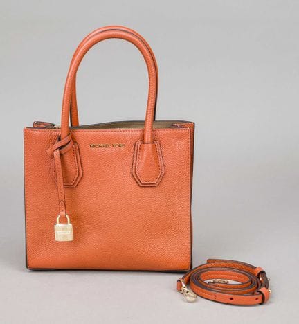 Michael Kors, borsa Small Mercer, ecopelle arancio